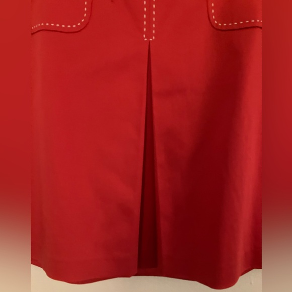 Loft red Double Pocket Front Pleat skirt ❤️❤️❤️ - Picture 3 of 7